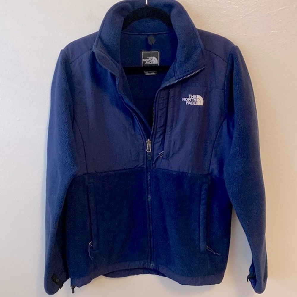 The North Face navy blue Polartec zip up fleece jacket size M